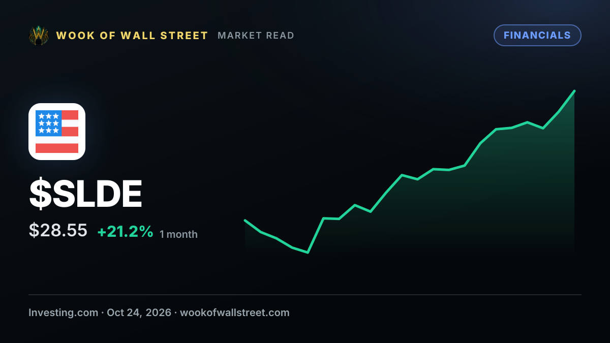 Slide Insurance CRO Matthew Larson sells $307,182 in shares — $SLDE one-month chart