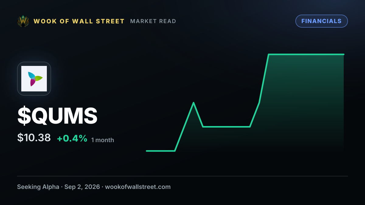 Quantumsphere Acquisition terminates merger agreement with Omnivate Global and SACH — $QUMS one-month chart