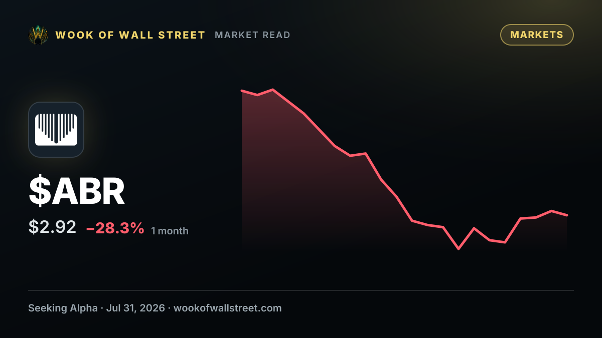Arbor Realty Trust declares $0.17 dividend — $ABR one-month chart