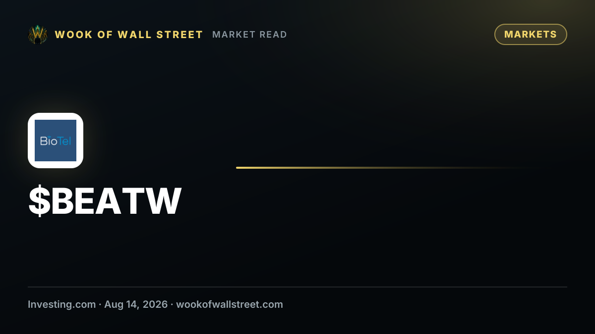 HeartBeam enters $25 million at-the-market equity sales agreement with Titan Partners — $BEATW one-month chart