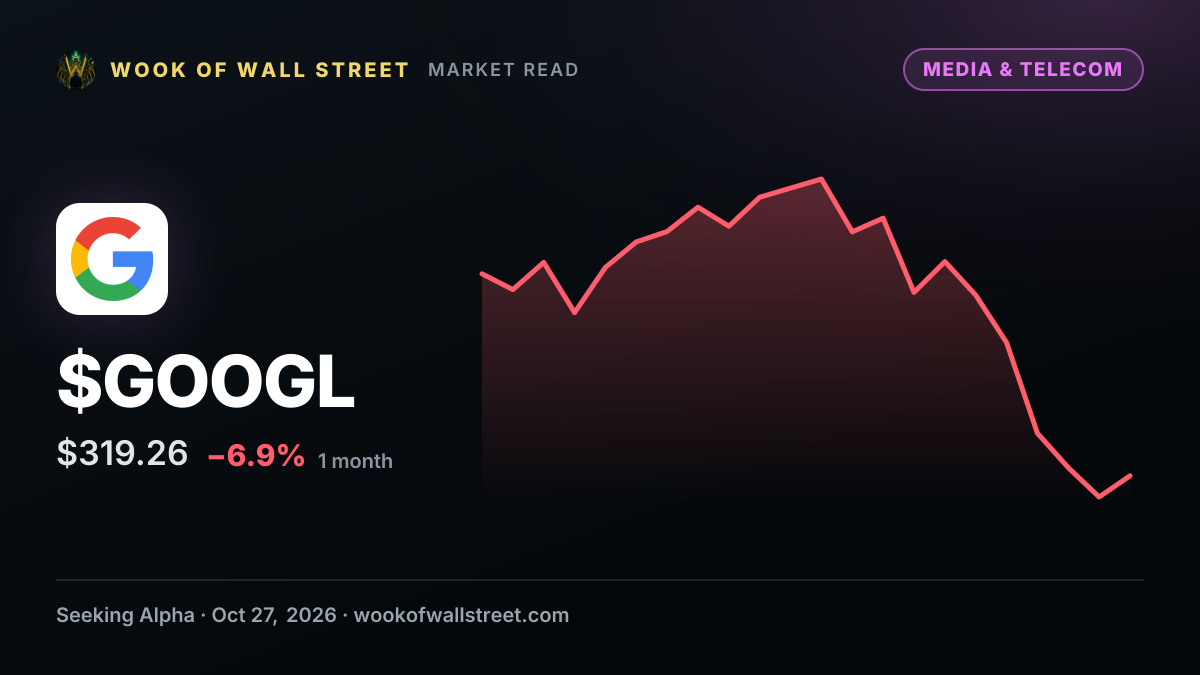 ServiceNow and Google Cloud expand partnership to connect industry workflows with Gemini Enterprise — $GOOGL one-month chart