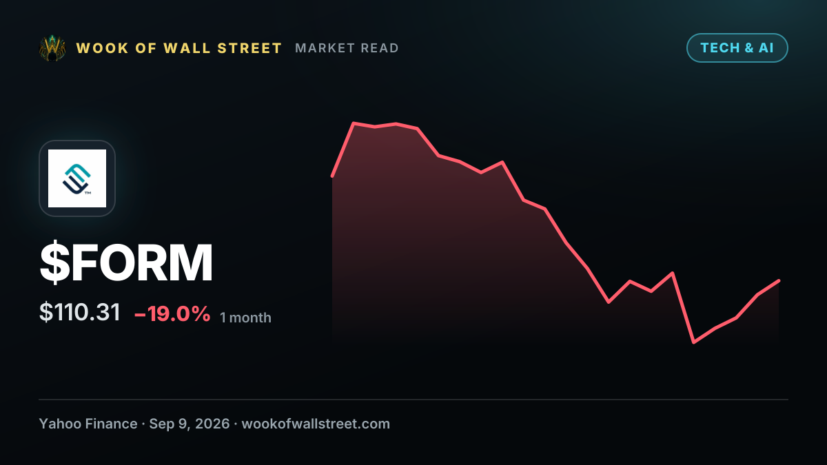 FormFactor Director Sells 2,100 Shares — $FORM one-month chart