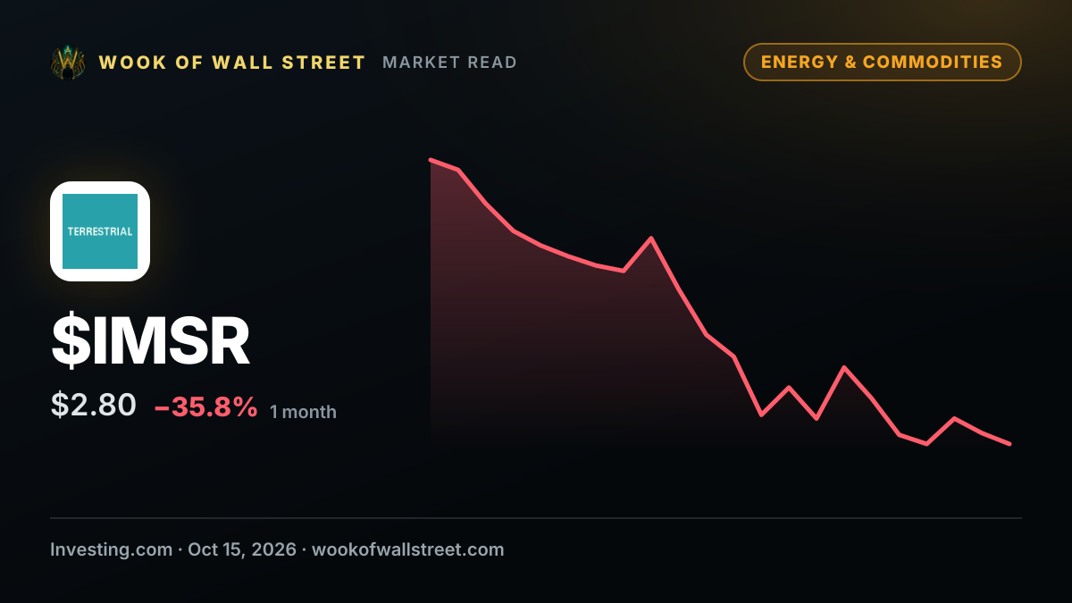 Terrestrial Energy director Pardee buys $22,125 in company stock — $IMSR one-month chart