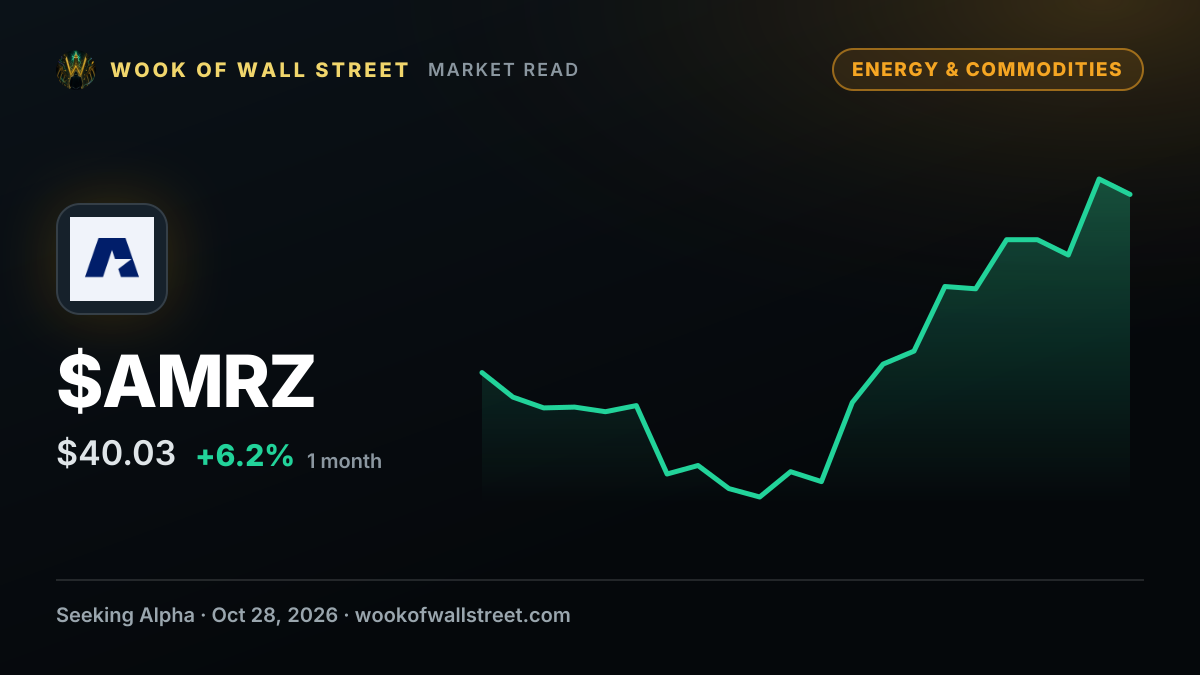 Amrize AG declares $0.11 dividend — $AMRZ one-month chart