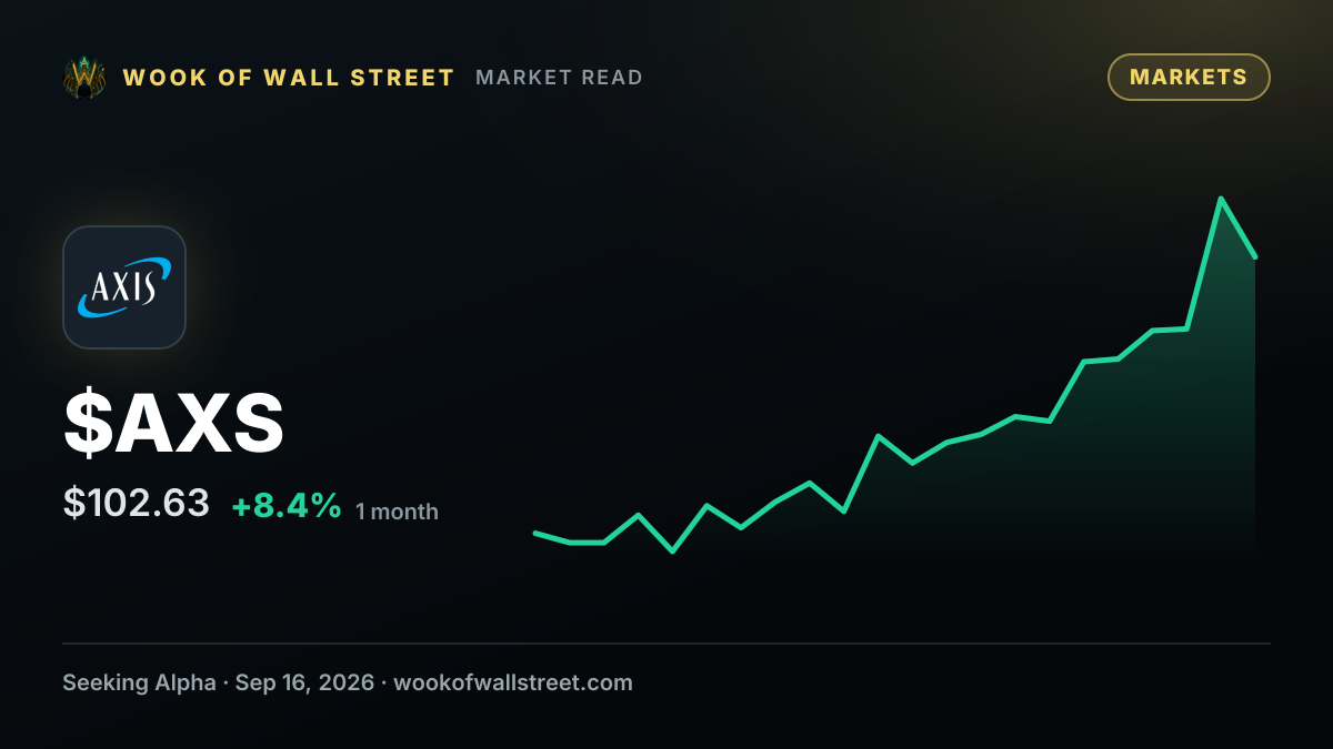 Axis Capital Holdings declares $0.44 dividend — $AXS one-month chart