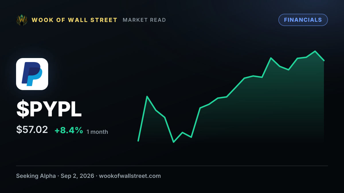 What's next for PayPal after the failed Stripe takeover bid? — $PYPL one-month chart