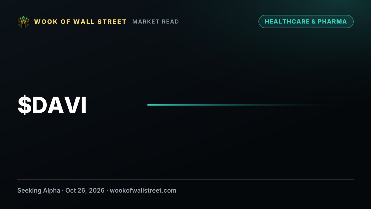 Davion Healthcare acquires Humaskan Medical Technology intellectual property for $25M — $DAVI one-month chart