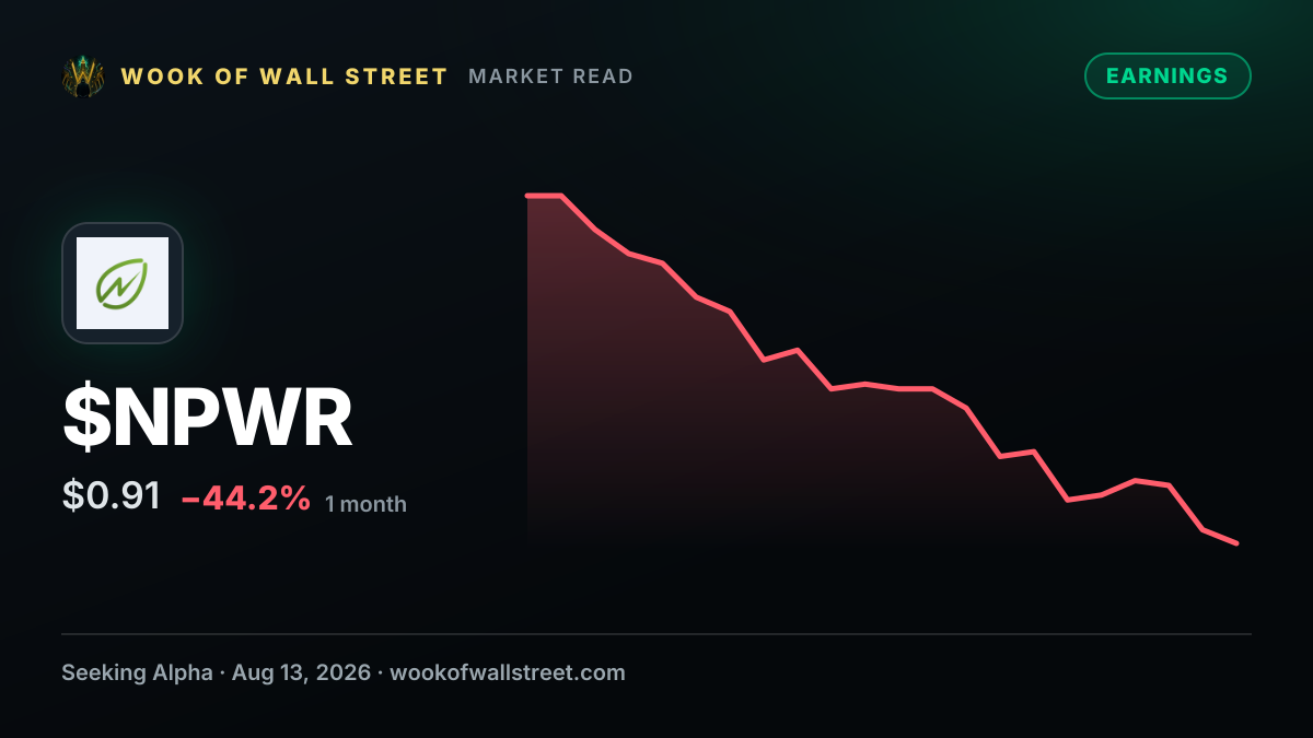 NET Power reports Q2 results — $NPWR one-month chart