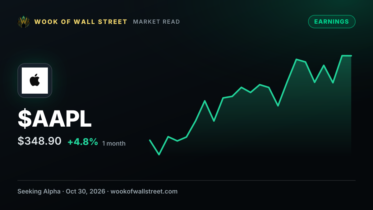 Apple’s holiday guidance to be in focus during Q4 results — $AAPL one-month chart
