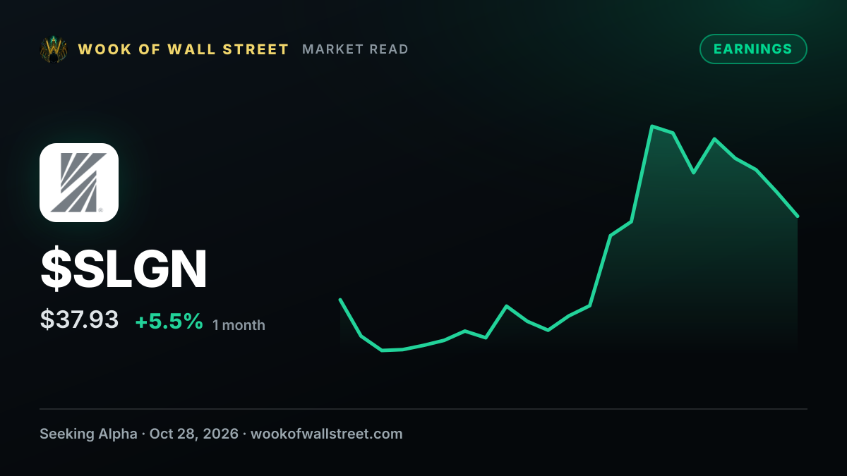 Silgan Holdings 2026 Earnings Preview — $SLGN one-month chart