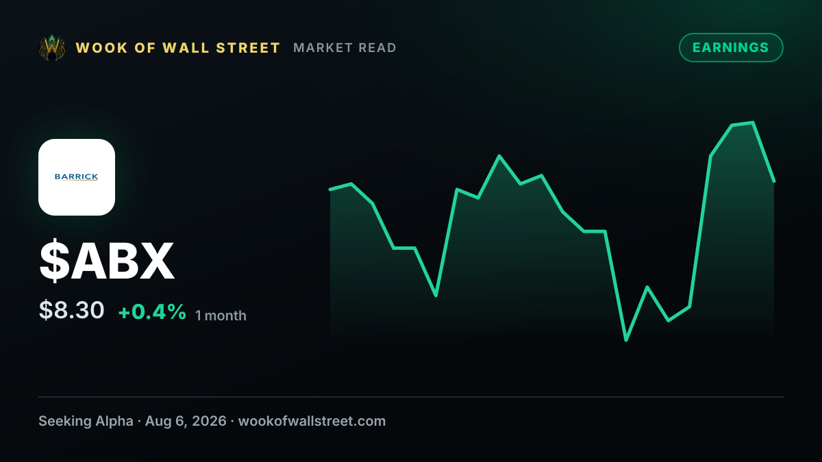 Abacus Global Management Non-GAAP EPS of $0.28 beats by $0.04, revenue of $73M beats by $6.78M — $ABX one-month chart