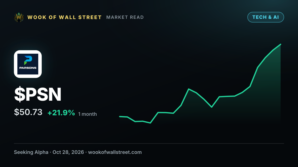 Parsons CFO Matt Ofilos to resign — $PSN one-month chart