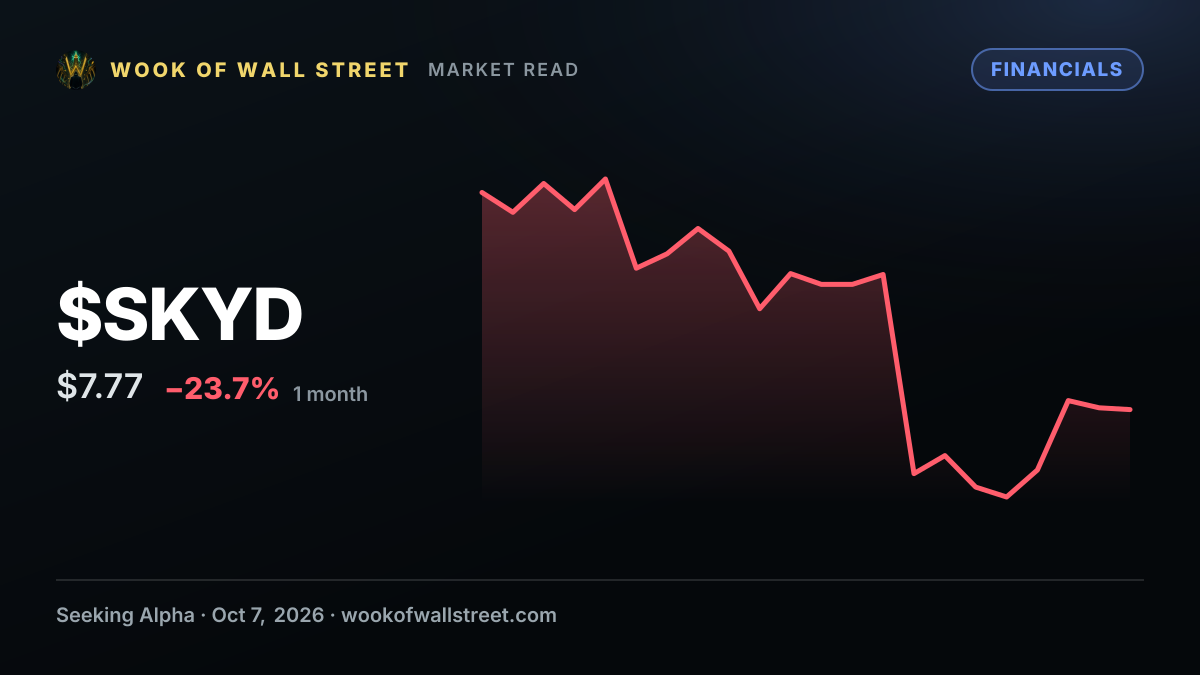 SA Asks: What should Skydance investors watch for post-merger? (Update) — $SKYD one-month chart