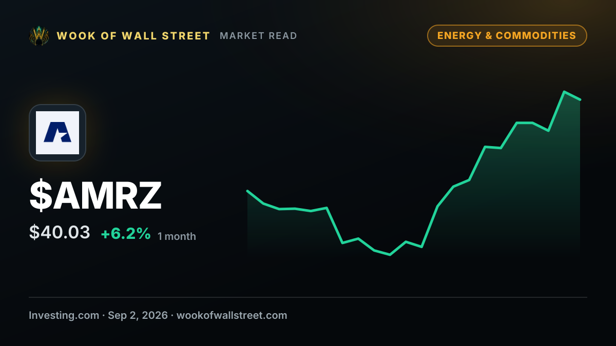 JPMorgan cuts Amrize stock rating on management turnover concerns — $AMRZ one-month chart