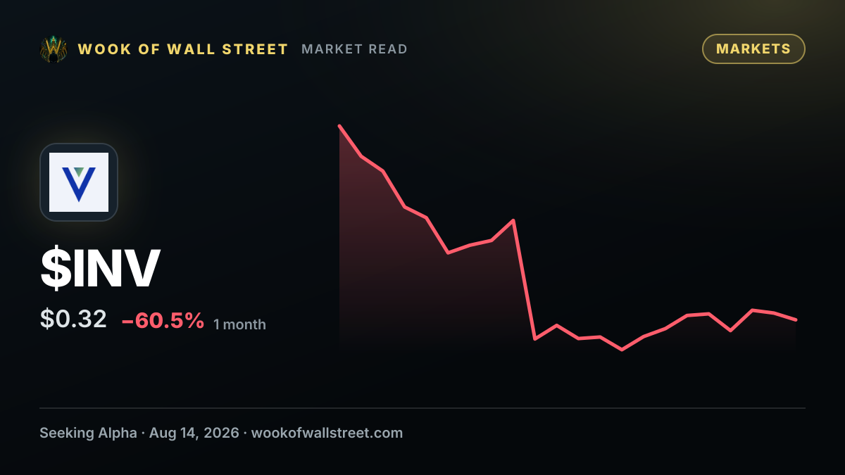 Innventure signals shift to milestone reporting as Accelsius targets adoption in a projected $9B 2030 two-phase market — $INV one-month chart
