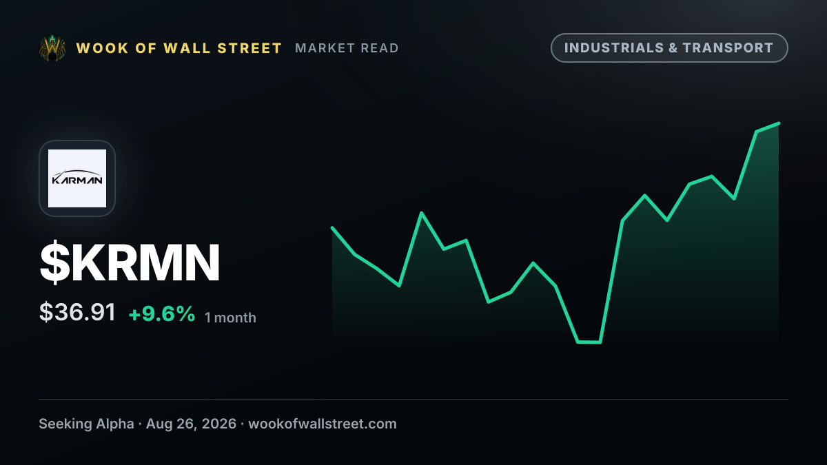 Karman Space & Defense names new CFO — $KRMN one-month chart