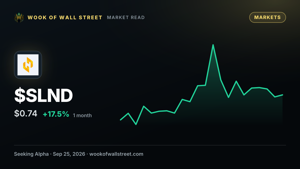 Southland Holdings receives NYSE American compliance notice — $SLND one-month chart