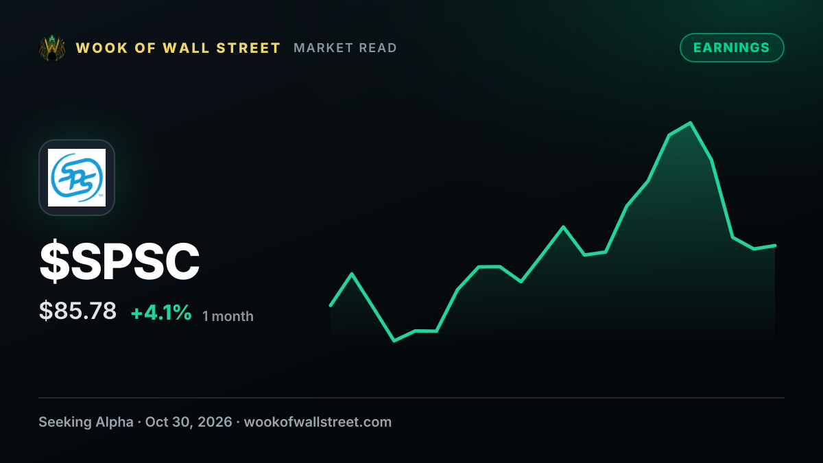 SPS Commerce expects Q4 2026 revenue of $199.3M-$201.3M while targeting AI monetization in 2027 — $SPSC one-month chart