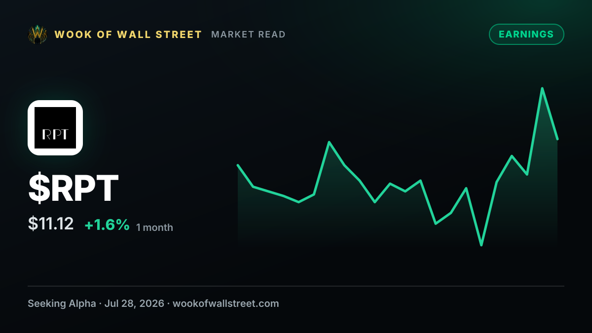 Rithm Property Trust Non-GAAP EPS of -$0.01 beats by $0.04, revenue of $4.06M beats by $0.03M — $RPT one-month chart