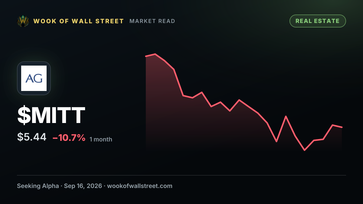 TPG Mortgage Investment Trust declares $0.24 dividend — $MITT one-month chart